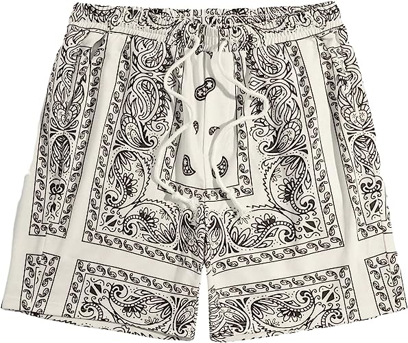 Printed Shorts With Pocket-Waves And Trunks