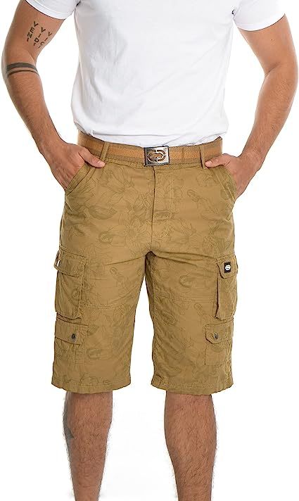 Cargo Shorts With Belt-Waves And Trunks