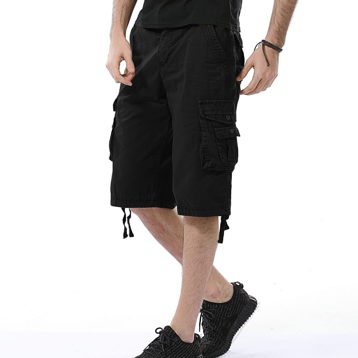 Relaxed Fit Multi Pocket Shorts-Waves And Trunks