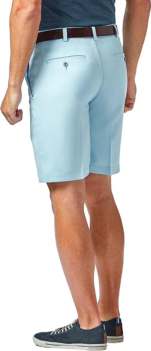 Zipper Closure Flat Front Shorts-Waves And Trunks