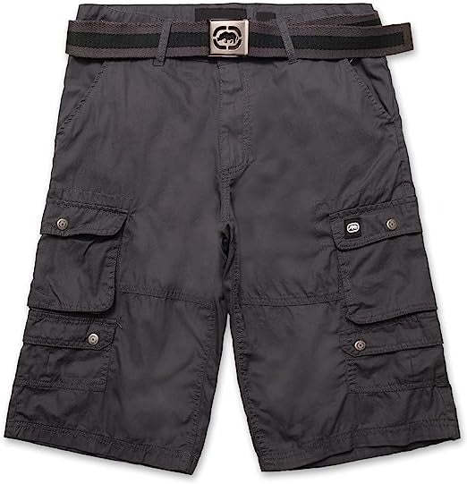 Button Closure Camo Cargo Shorts-Waves And Trunks