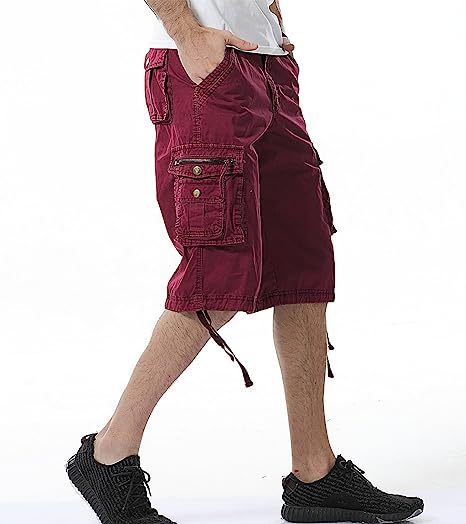 Cotton Fit Cargo Shorts-Waves And Trunks