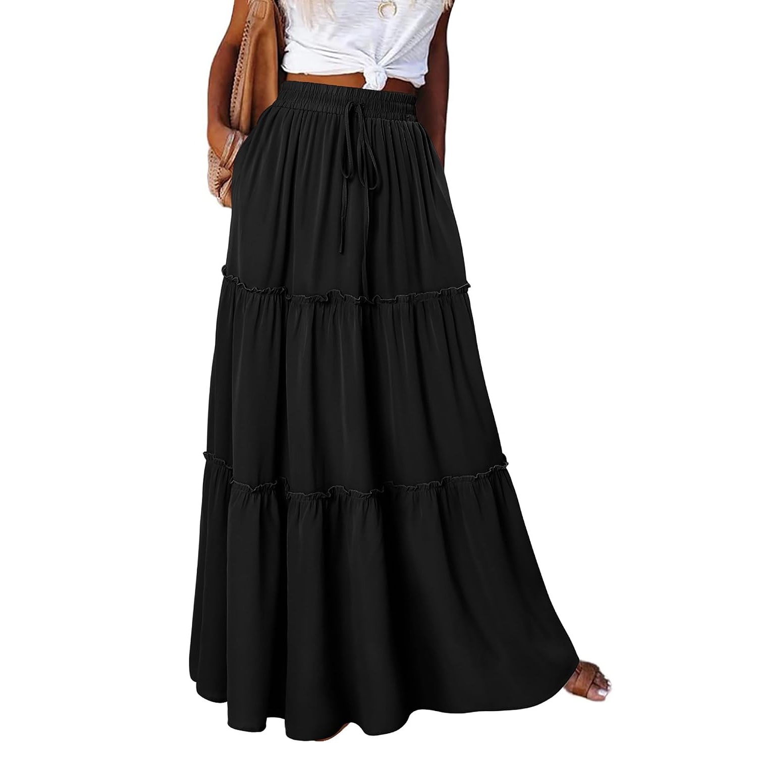 Long Festival Skirt With Pockets For Women