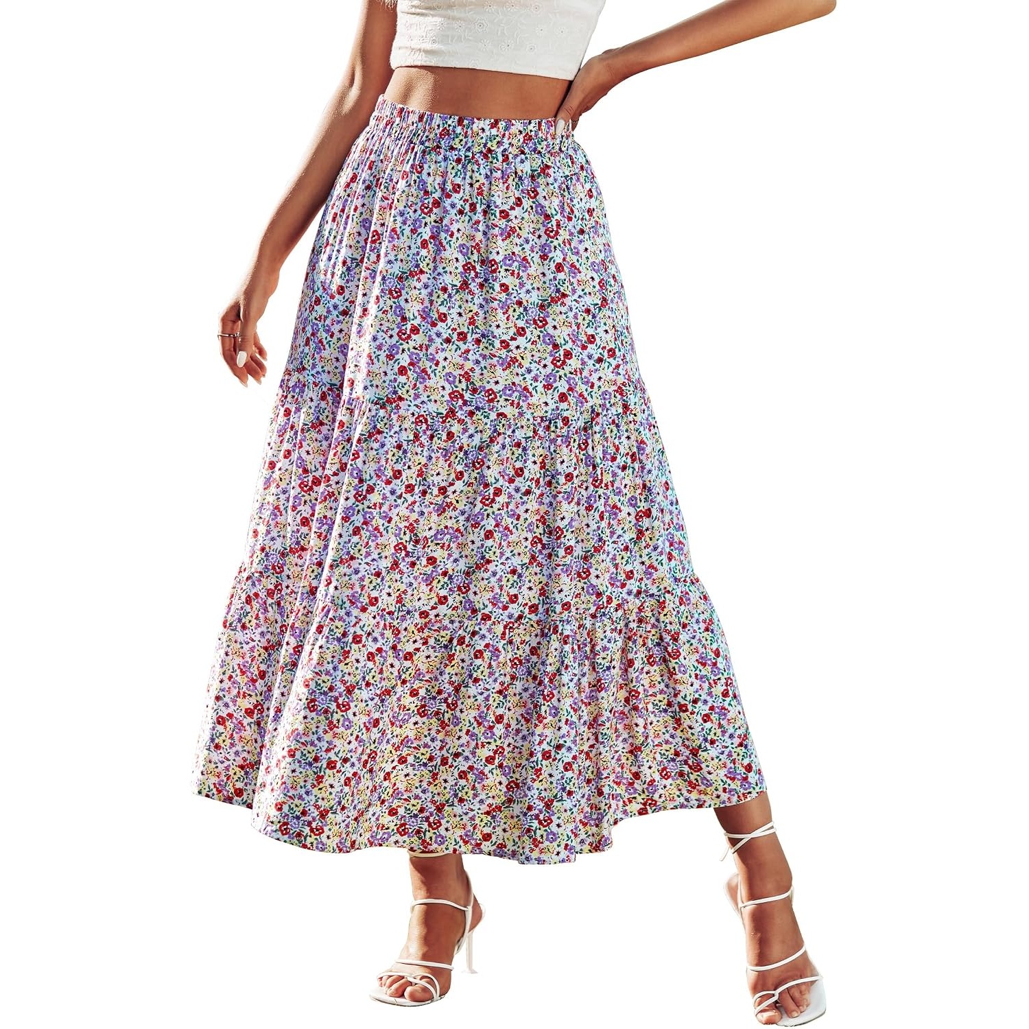 Casual Summer Flowy Beach Skirt For Women