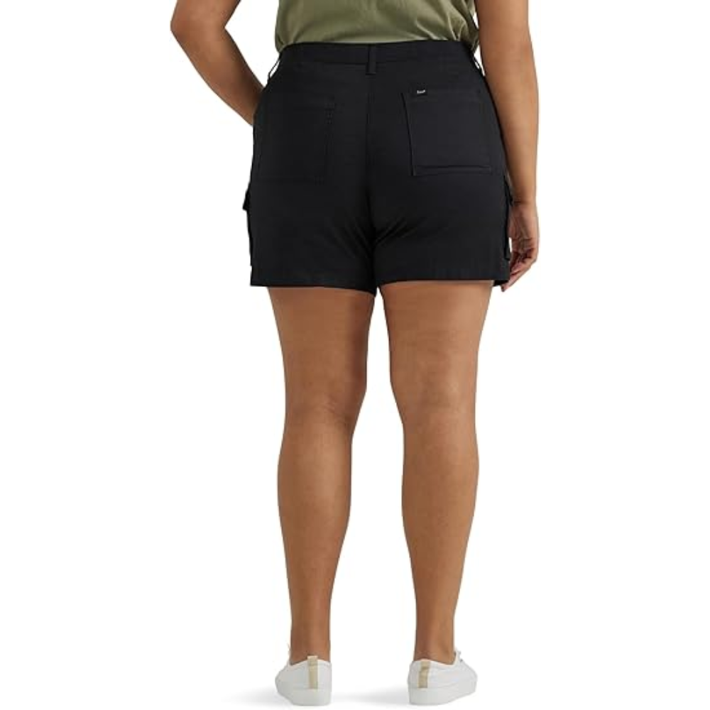 High Waist Ultra Lux Comfort Flex Stretchy Cargo Shorts For Women