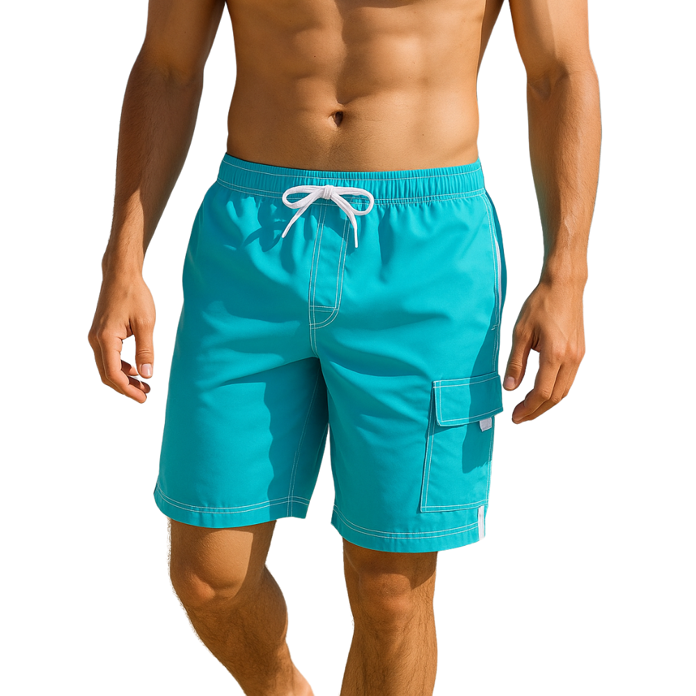 Side Stripe Shorts for Men | Quick Dry Cargo Swim Shorts