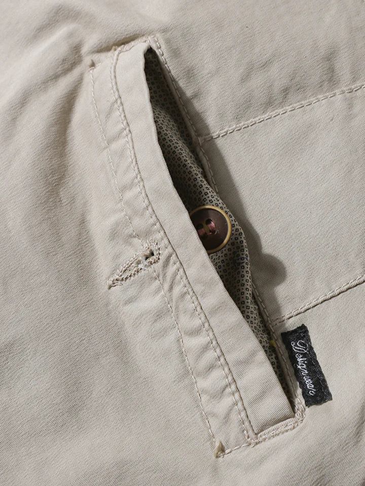 Plain Chino Shorts With Pocket-Waves And Trunks