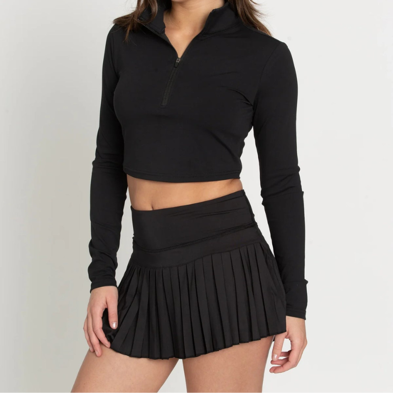 Athletic Pleated Skirt With Side Pockets-Waves And Trunks