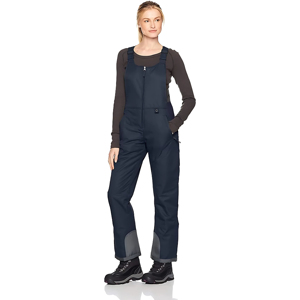 Insulated Adjustable Bib Overalls With Pockets-Waves And Trunks