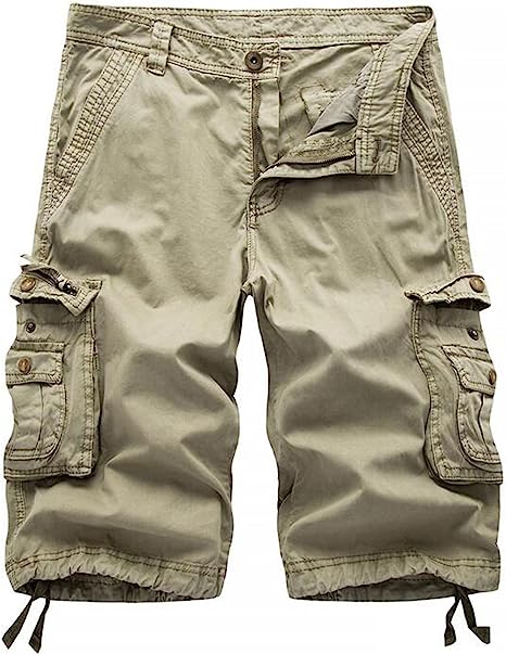 Cotton Fit Cargo Shorts-Waves And Trunks