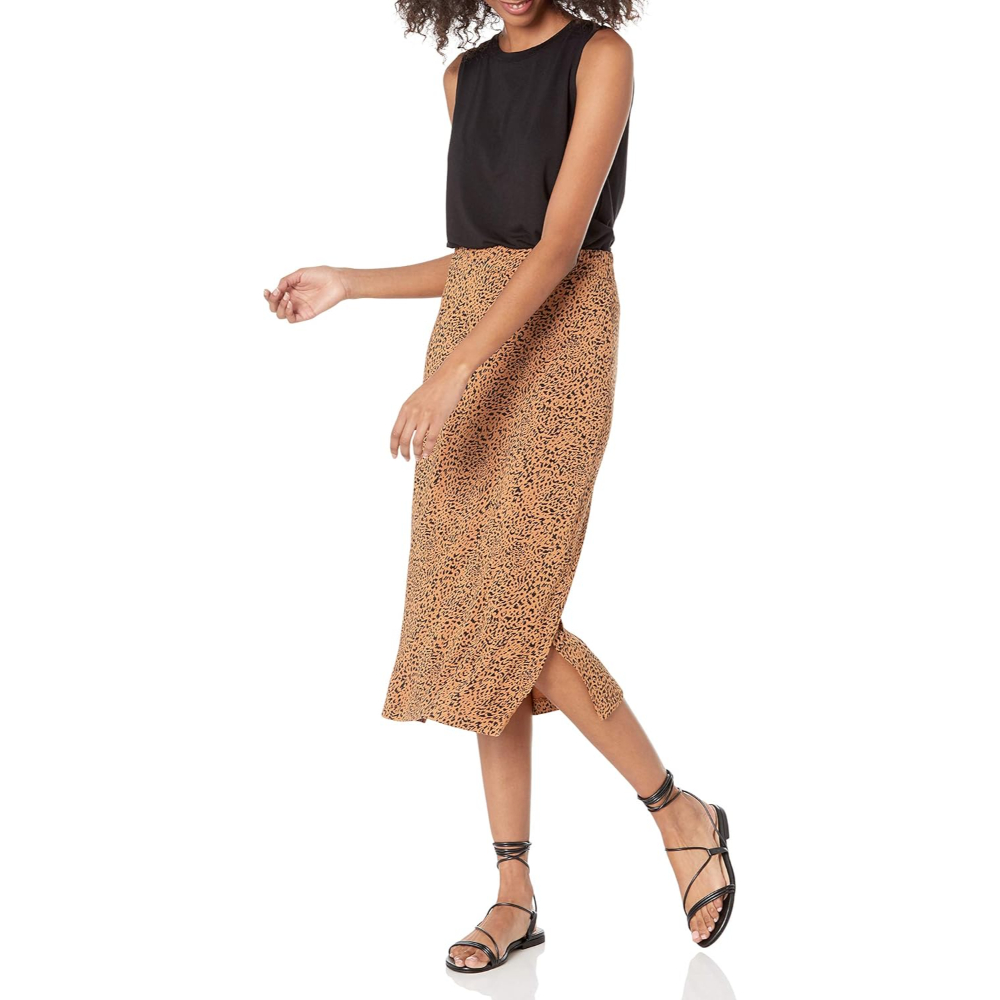 Casual Stretch Knit Midi Skirt With Soft Fit For Women