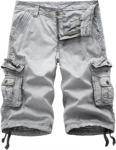 Cotton Fit Cargo Shorts-Waves And Trunks
