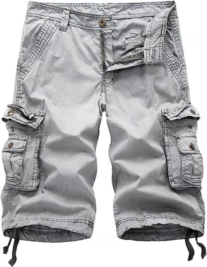 Cotton Fit Cargo Shorts-Waves And Trunks