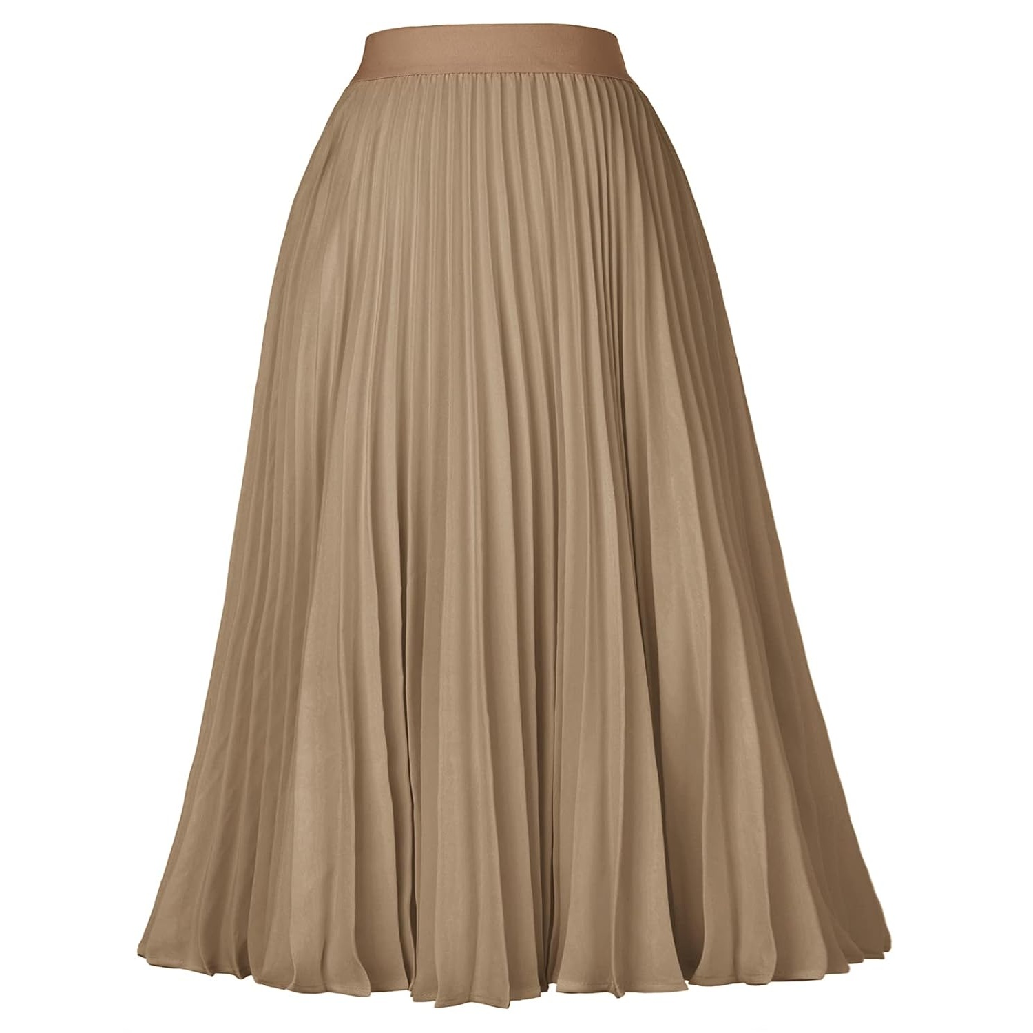 Pleated High Lengt Midi Skirt For Women