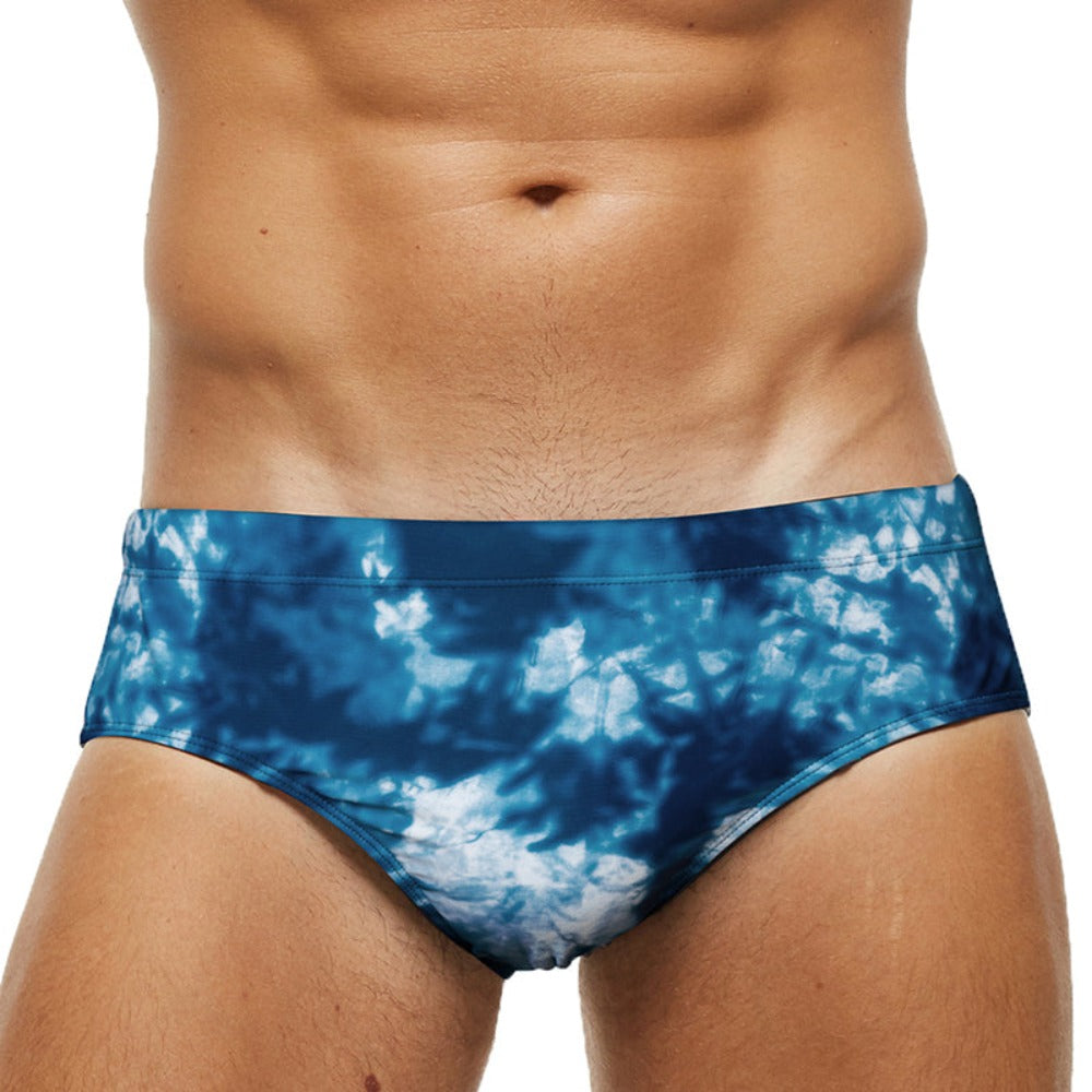 Bold Ocean Inspired Swim Briefs-Waves And Trunks