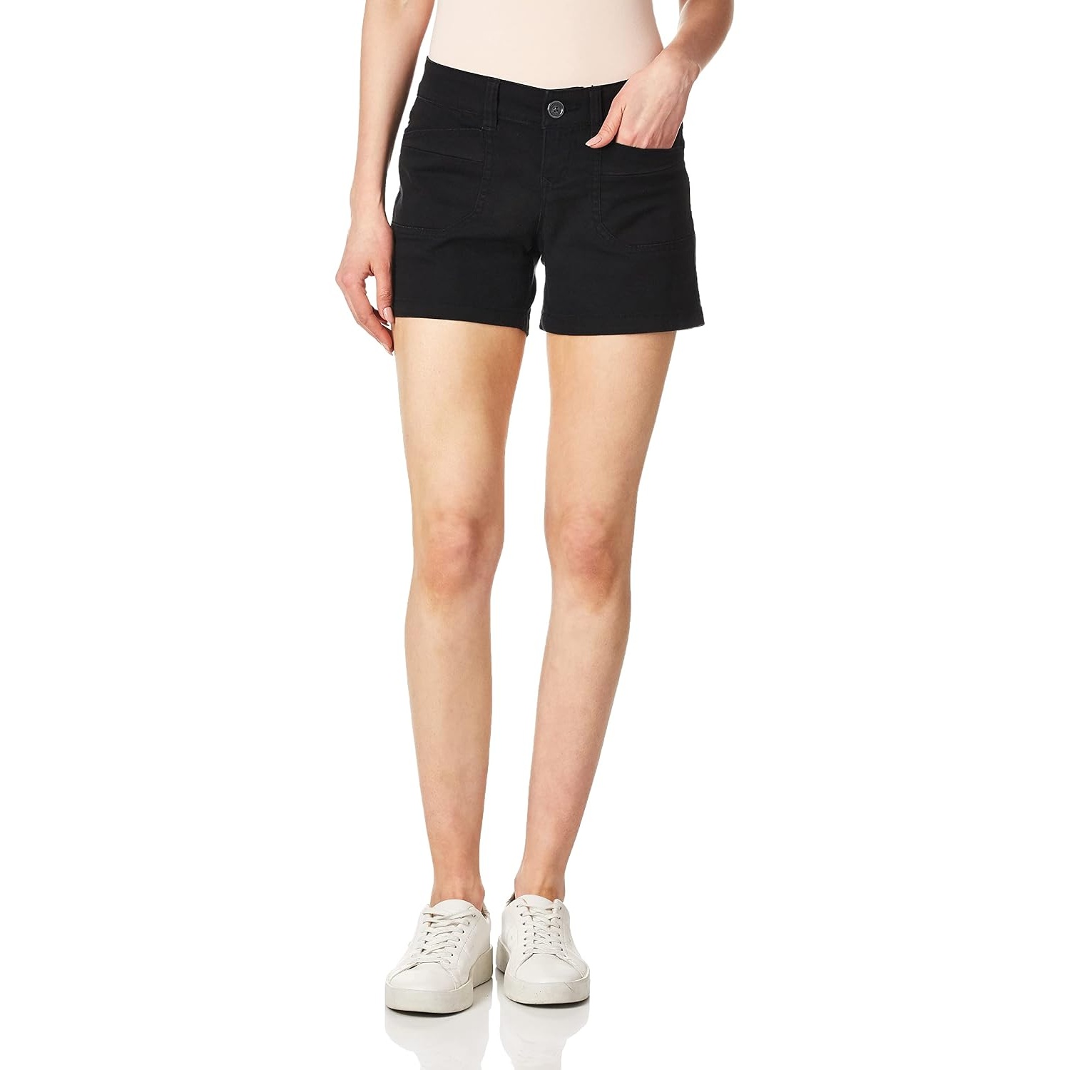 Button Style Comfy Stretchable Shorts For Women
