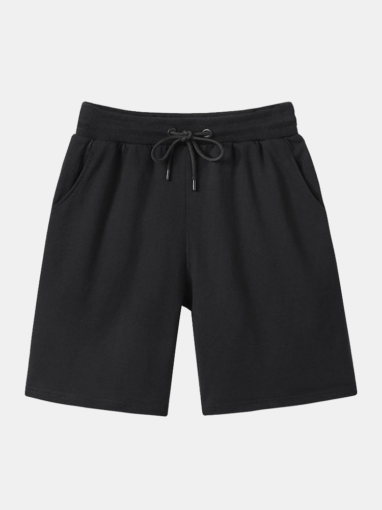 Solid Plain Printed Mid Length Shorts-Waves And Trunks