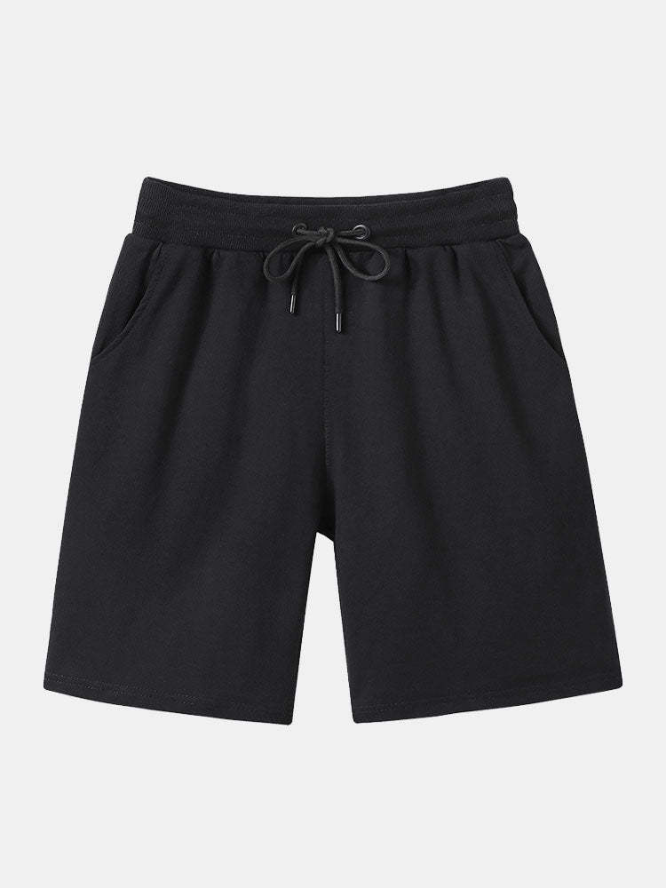 Solid Plain Printed Mid Length Shorts-Waves And Trunks