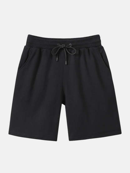 Solid Plain Printed Mid Length Shorts-Waves And Trunks