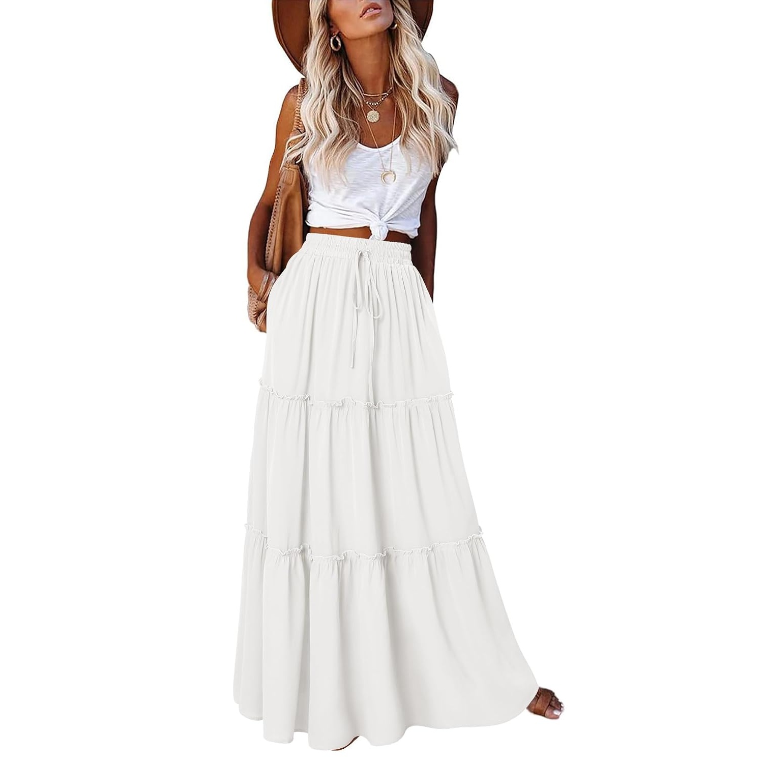 Long Festival Skirt With Pockets For Women