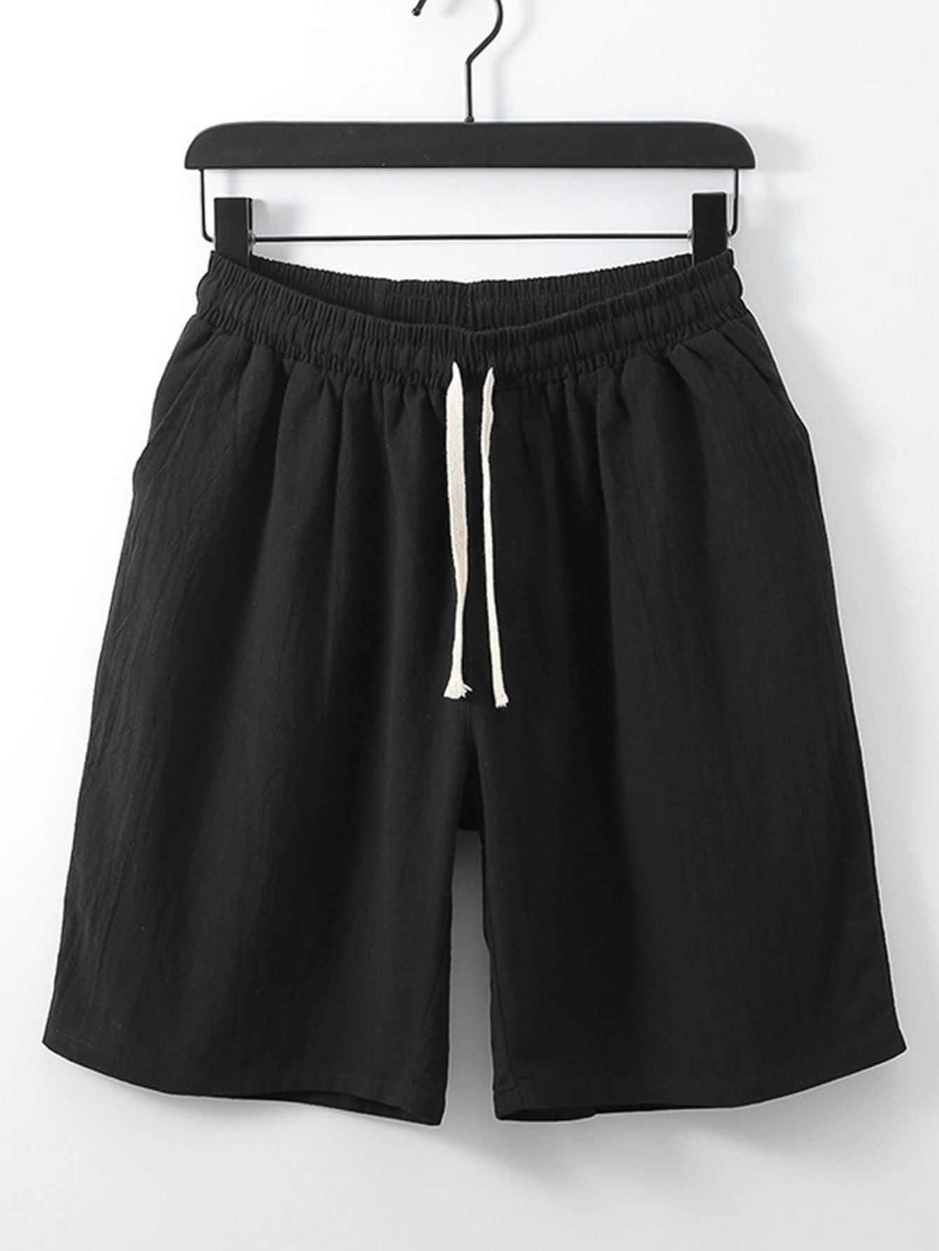 Classic Cotton Shorts With Drawstring-Waves And Trunks