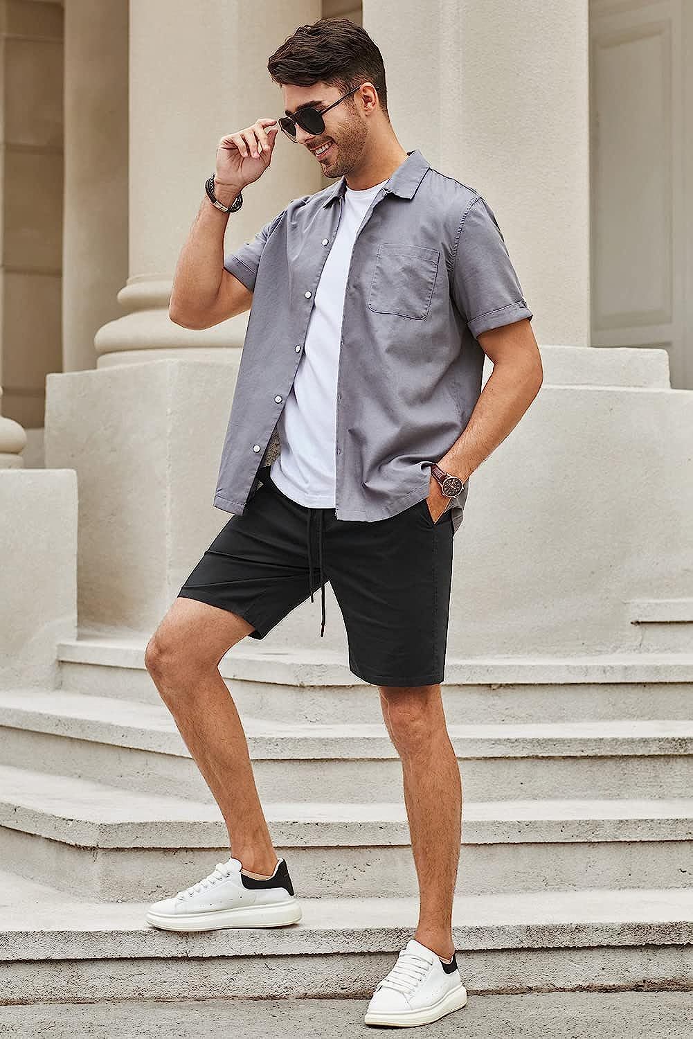 Flex Twill Chino Beach Stretch Shorts-Waves And Trunks