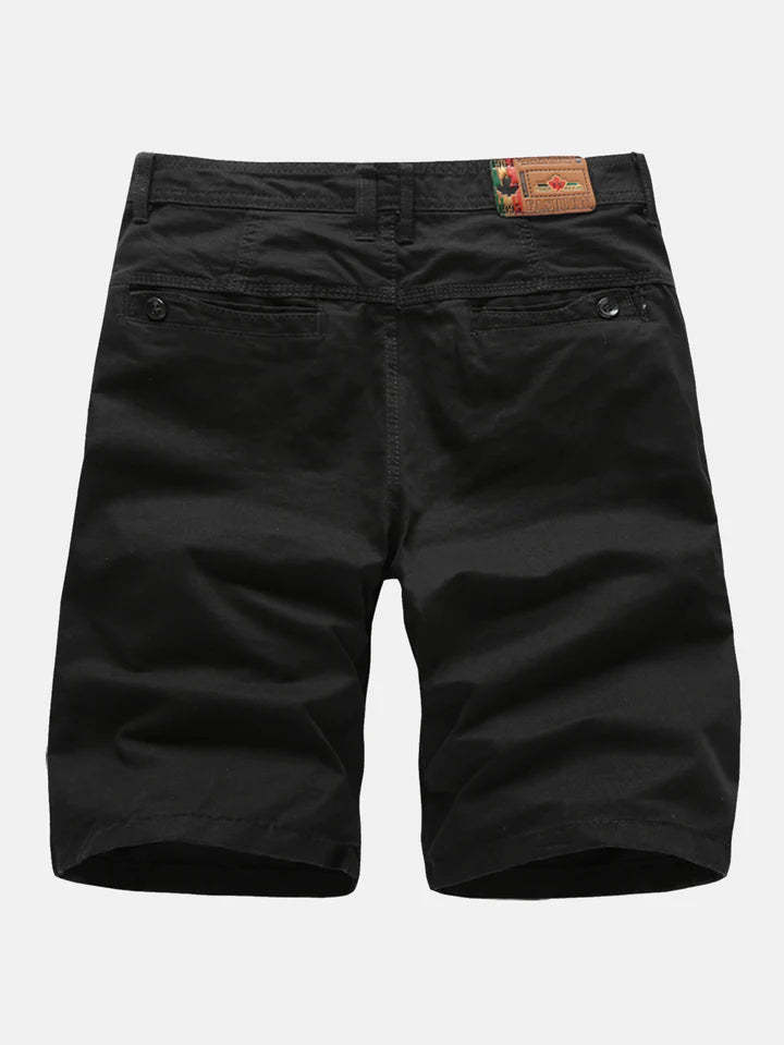 Chino Shorts With Stud Pocket-Waves And Trunks