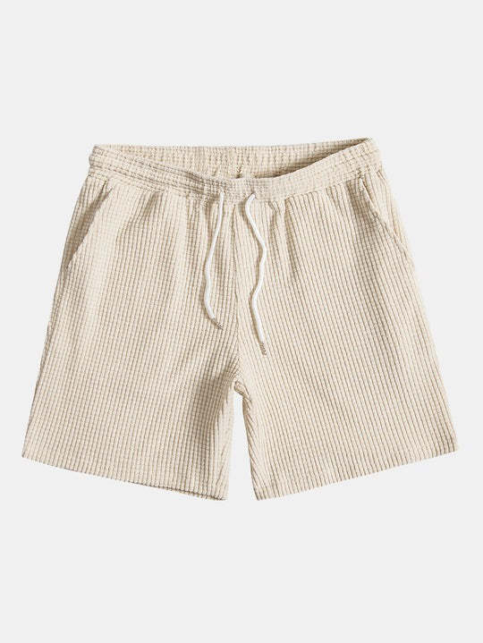 Casual Grid Pattern Beach Shorts-Waves And Trunks