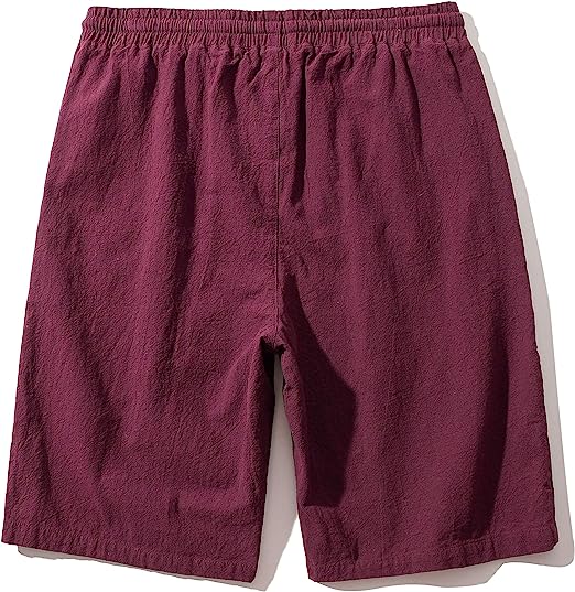 Casual Elastic Waist Shorts-Waves And Trunks