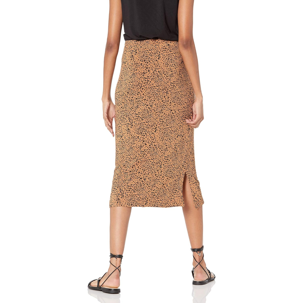 Casual Stretch Knit Midi Skirt With Soft Fit For Women