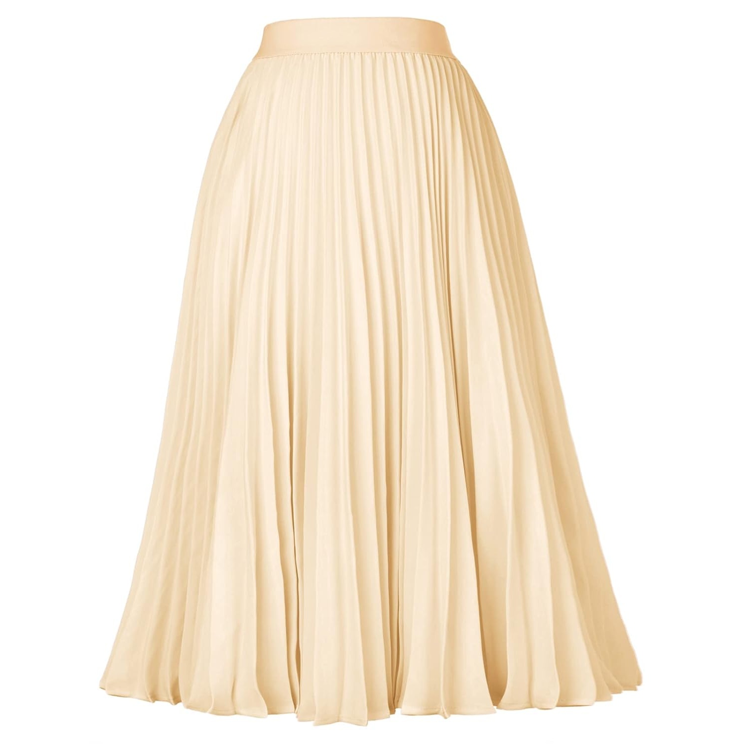 Pleated High Lengt Midi Skirt For Women