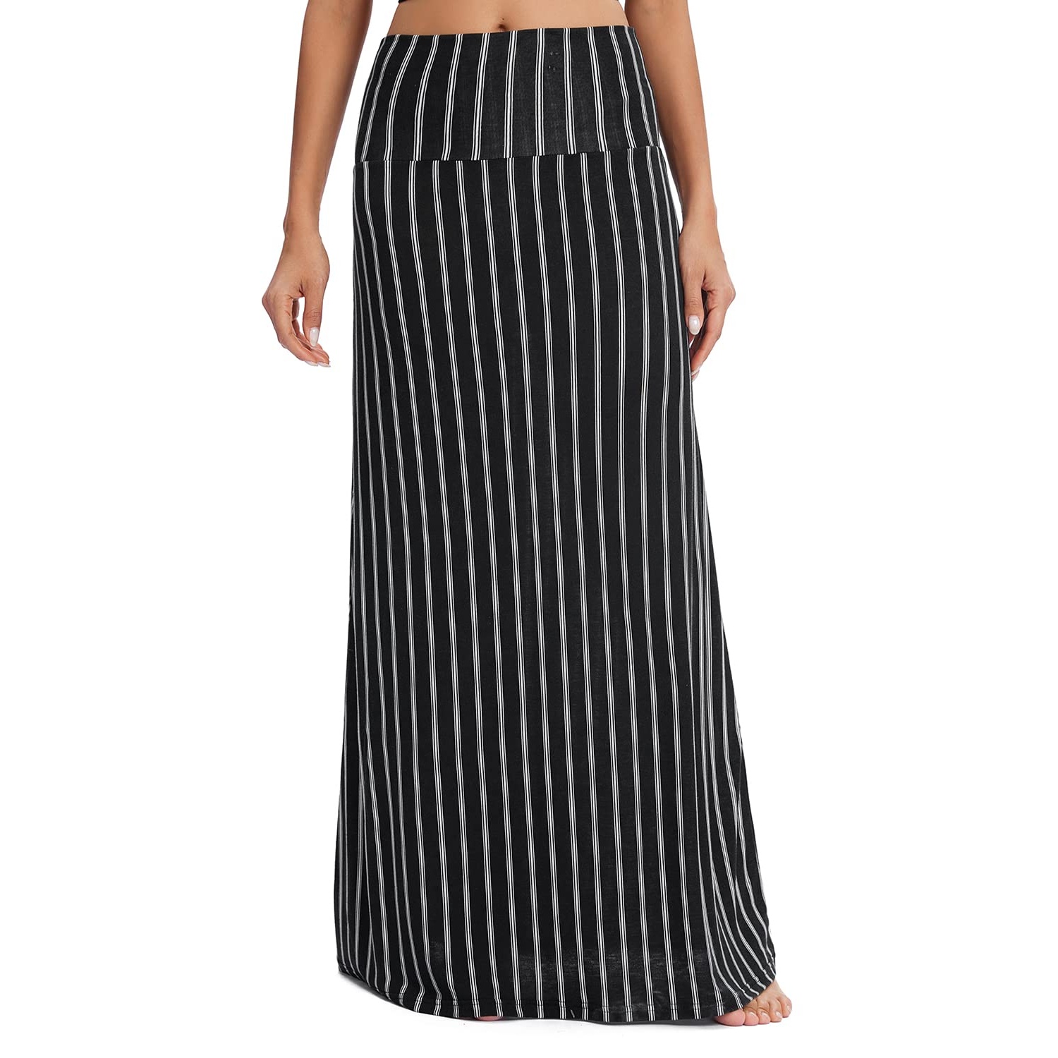 Comfy Long Flare Fold Skirt For Women