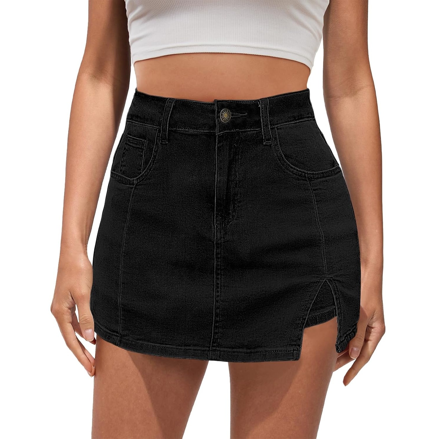 Summer Stretch Denim Skirt Shorts For Women