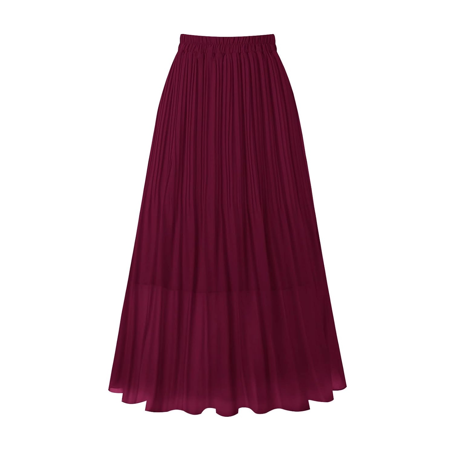 Pleated Chiffon Aline Length Skirt For Women