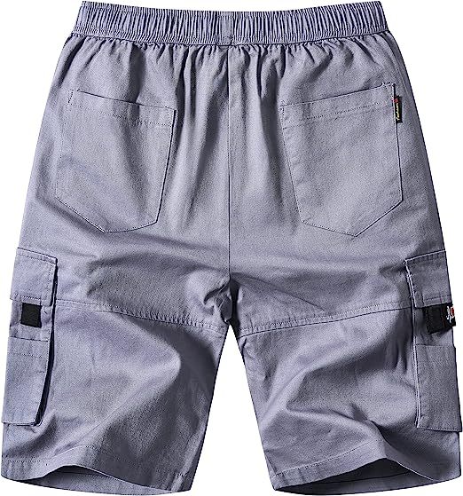 Elastic Waist Cargo Shorts-Waves And Trunks