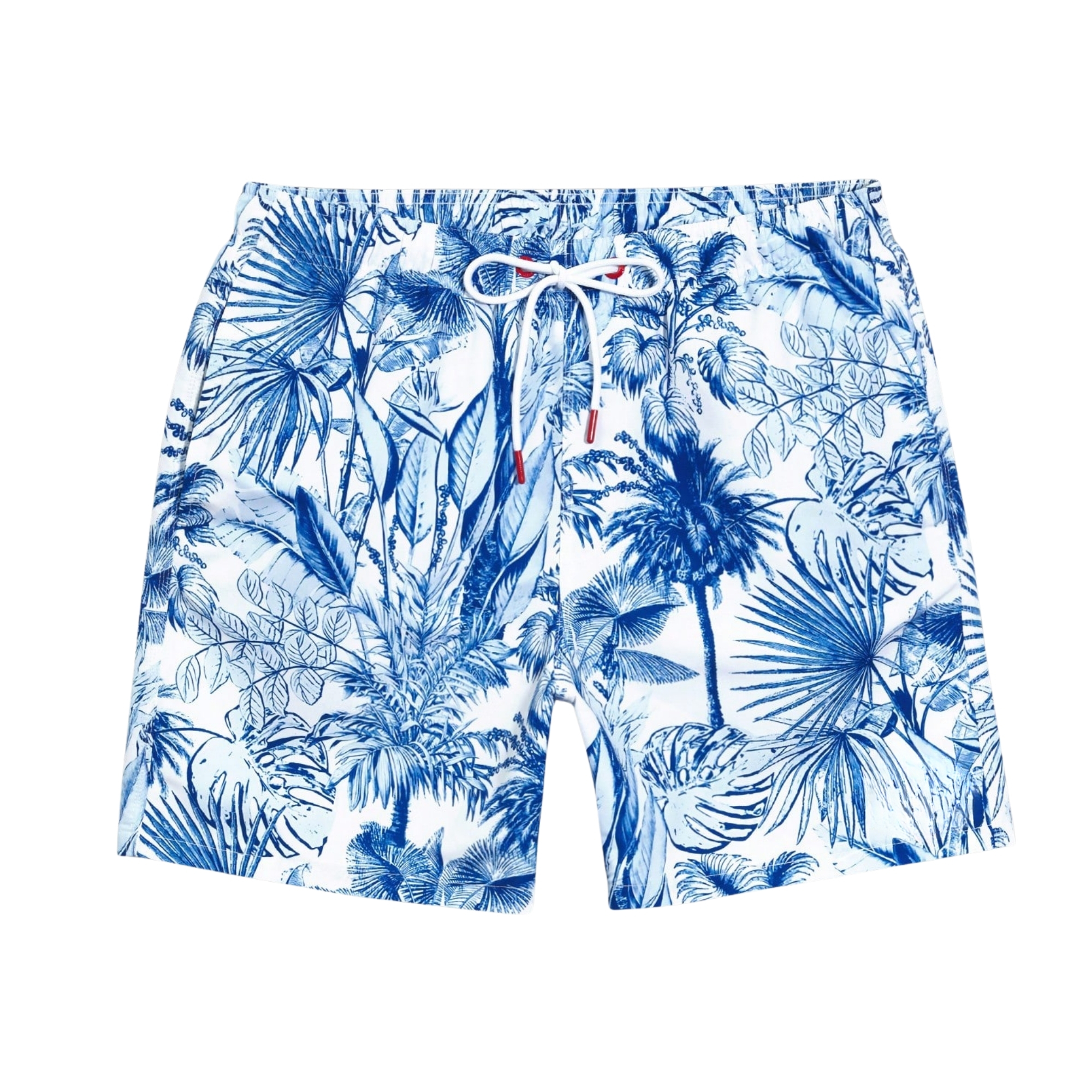 All Over Print Drawstring Beach Shorts Men Swim Trunks With One Piece Swimsuit Couple Set