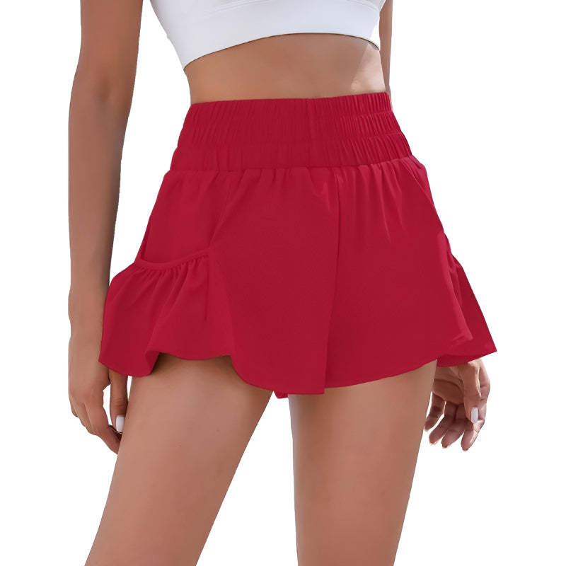 High Rise Athletic Shorts – Quick Dry and Flexible Fit for Workouts-Waves And Trunks