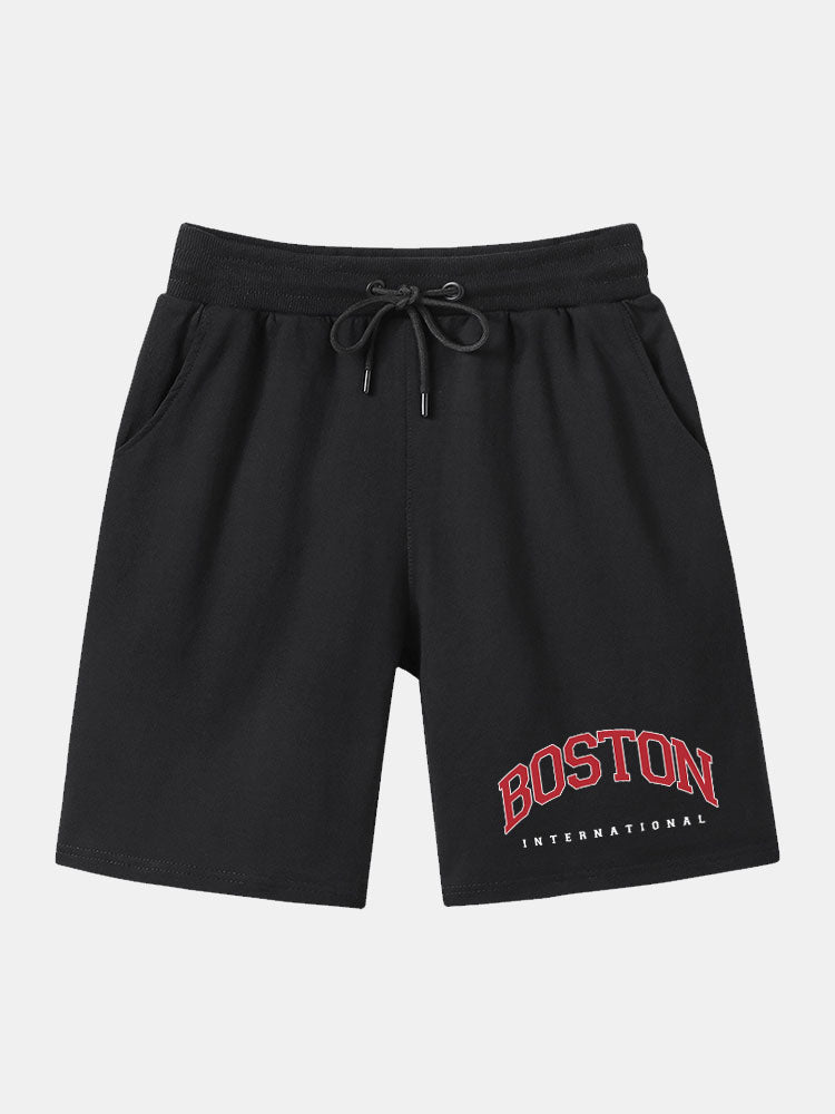 Solid Printed Mid Length Shorts-Waves And Trunks