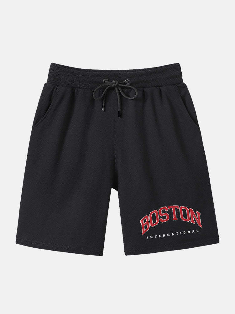 Solid Printed Mid Length Shorts-Waves And Trunks