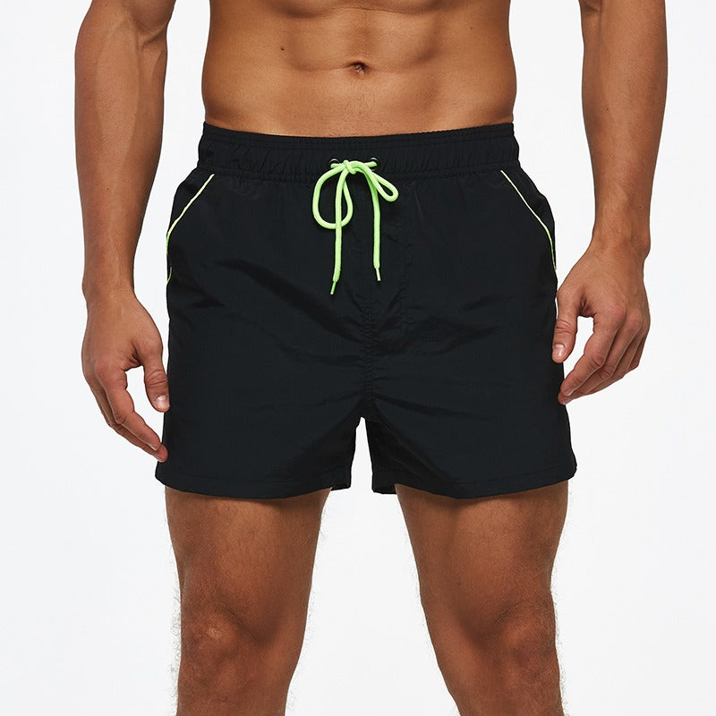Men's Black Swim Trunks Shorts-Waves And Trunks