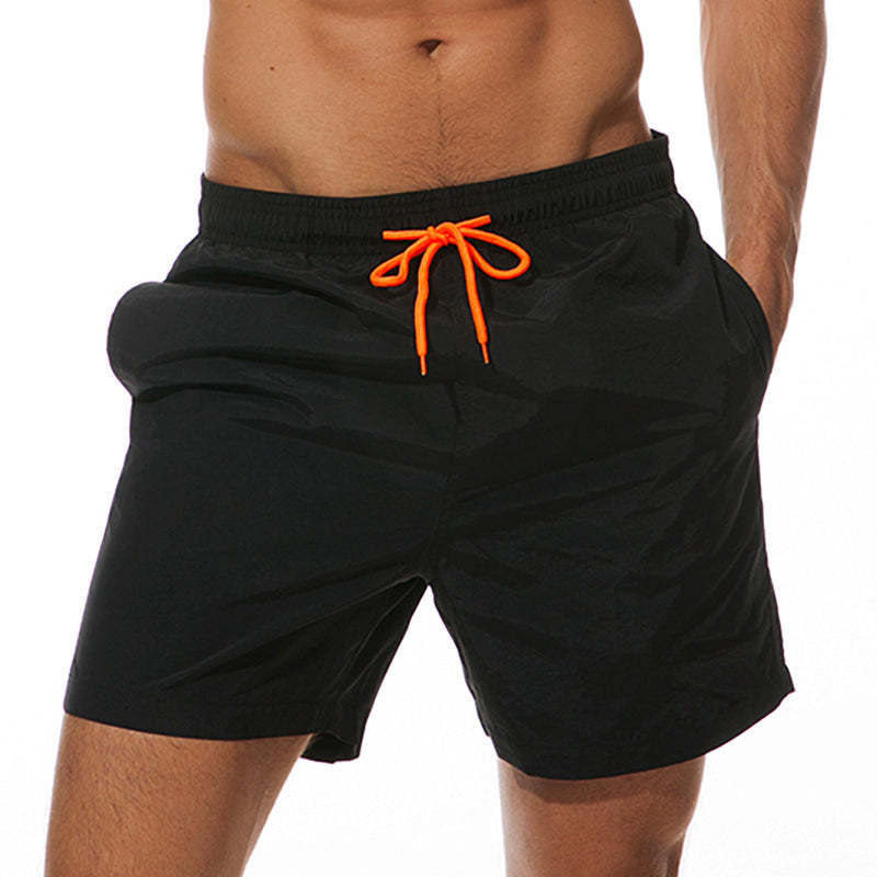 The Black Draw String Swim Shorts-Waves And Trunks