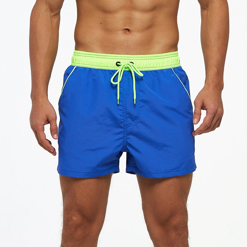 Mens Blue Swim Trunks Shorts-Waves And Trunks