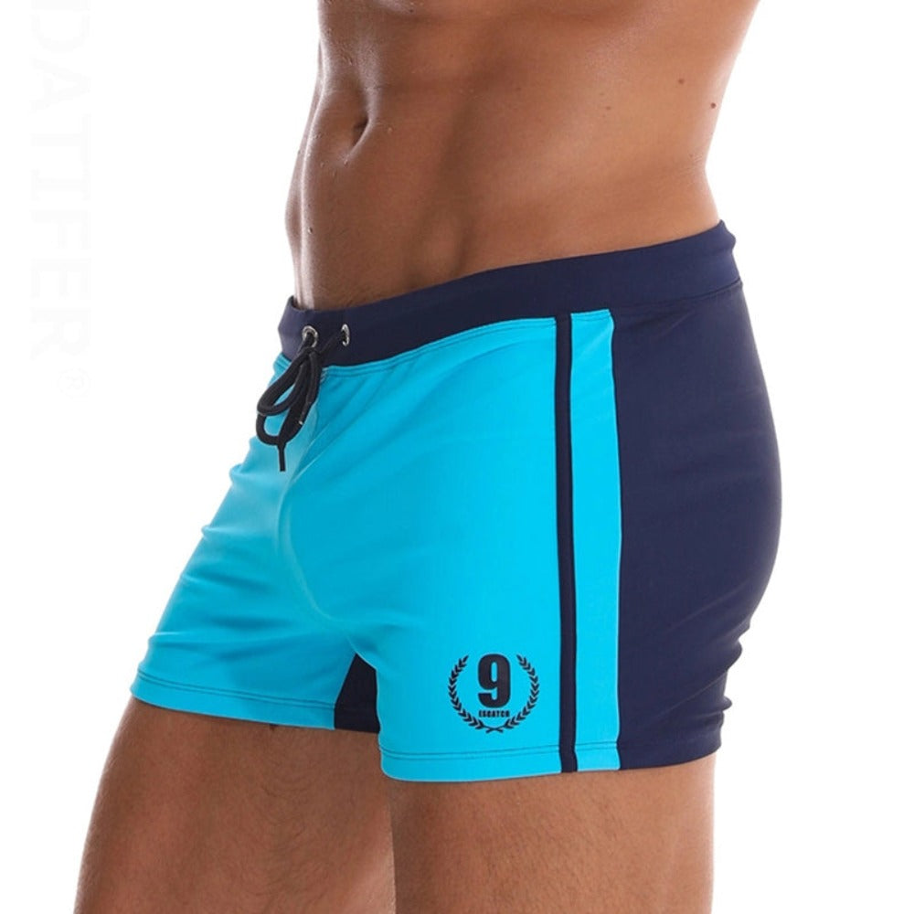 Blue Black String Summer Brief-Waves And Trunks