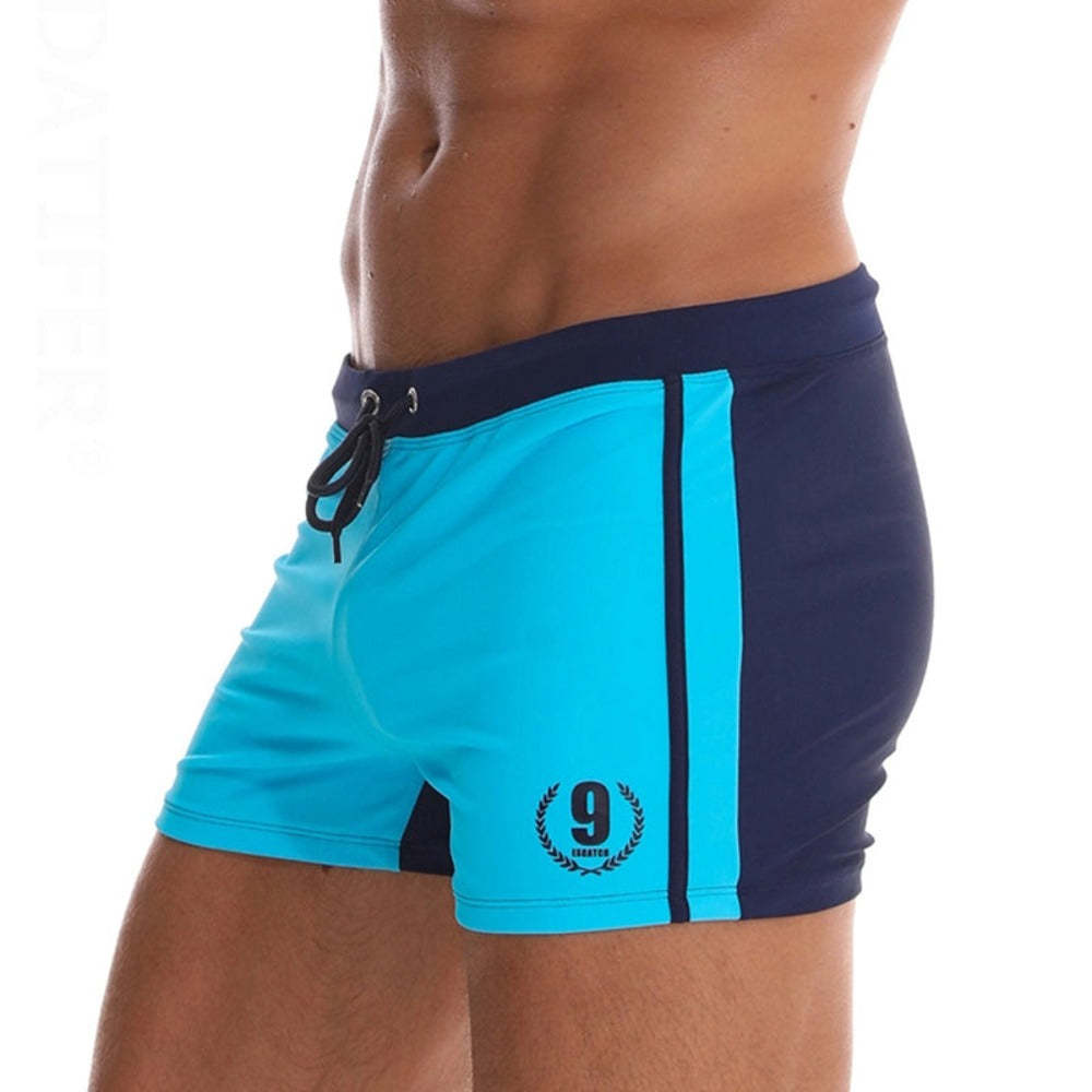 Blue Black String Summer Brief-Waves And Trunks