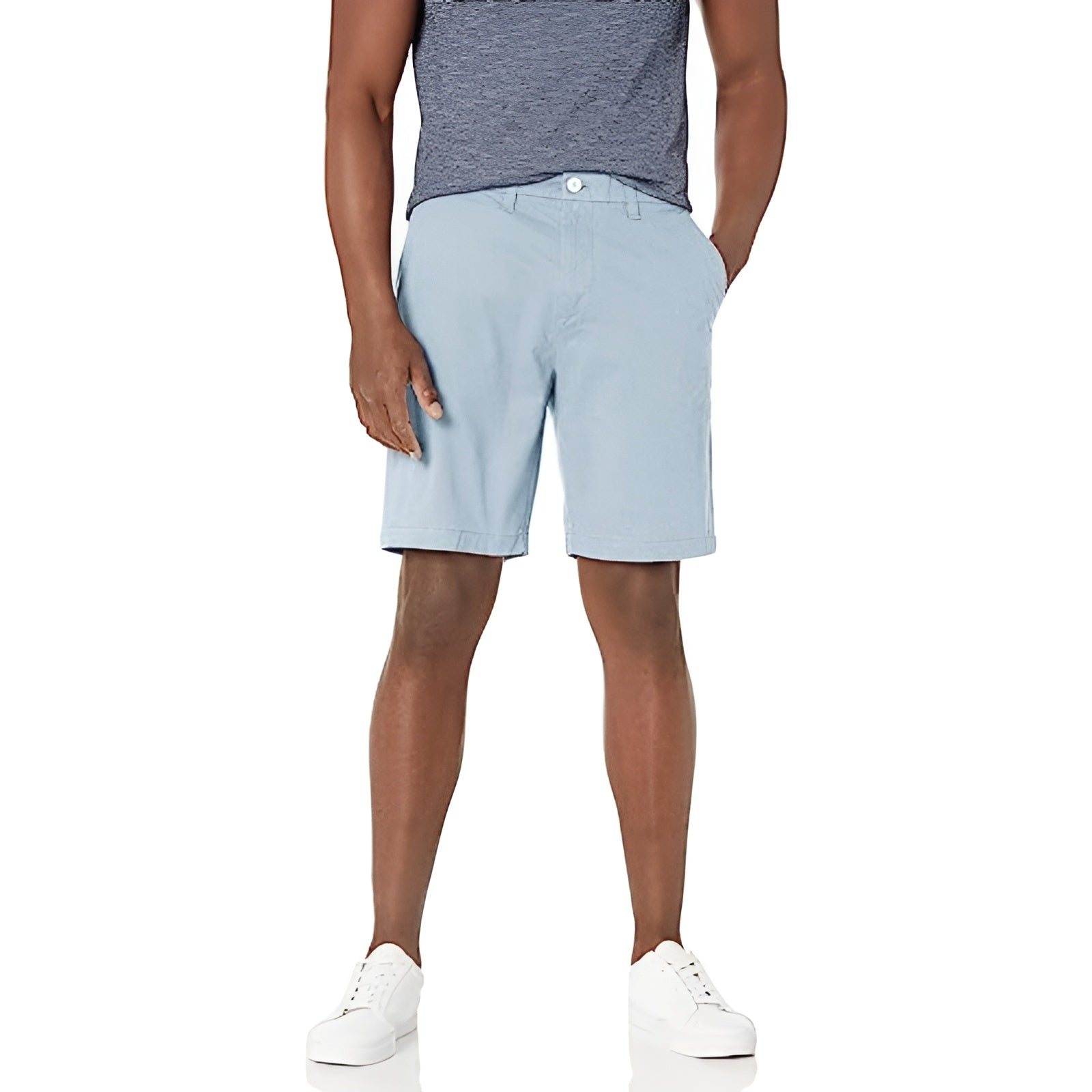 Button Closure Zip Fly Shorts-Waves And Trunks
