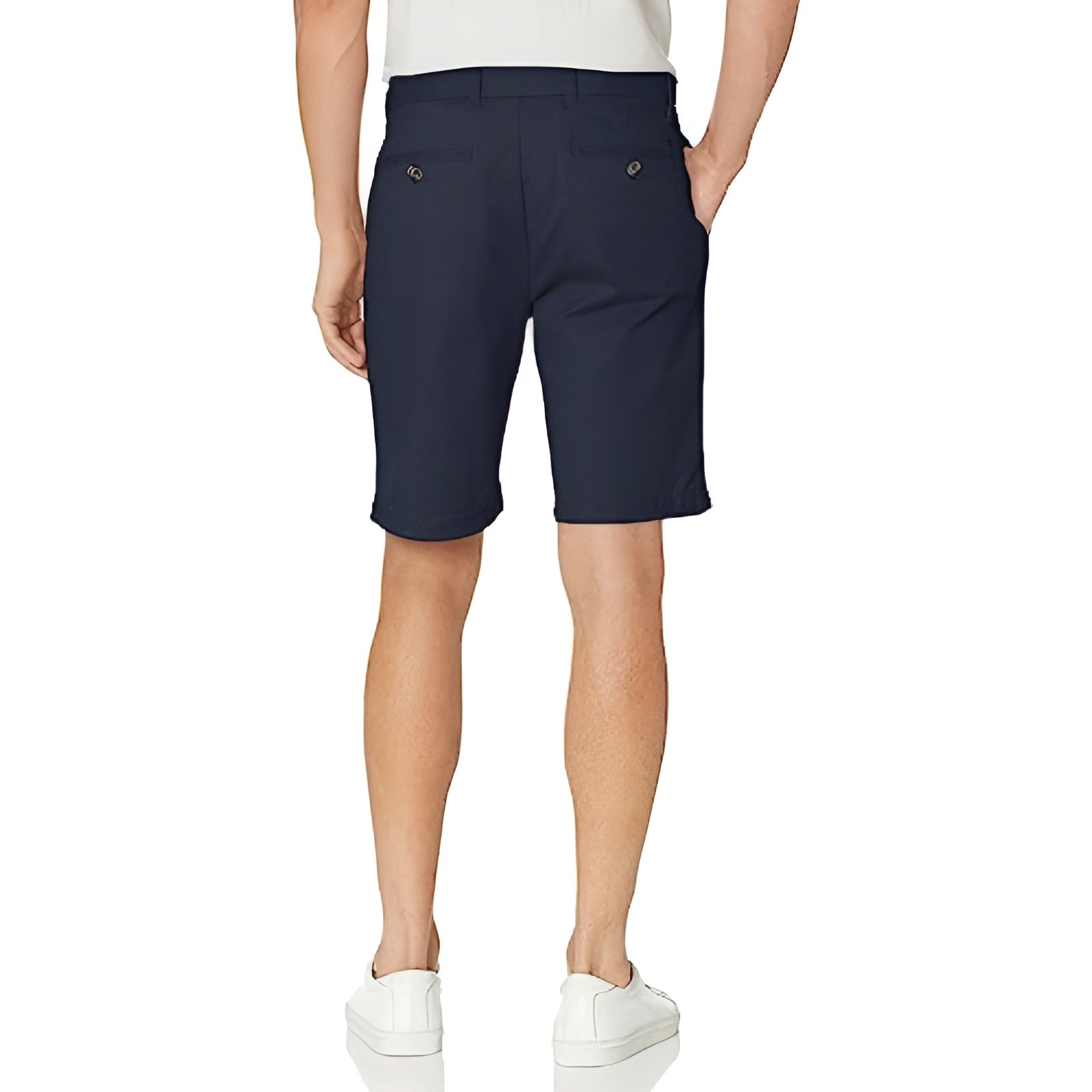 Button Closure Zip Fly Shorts-Waves And Trunks