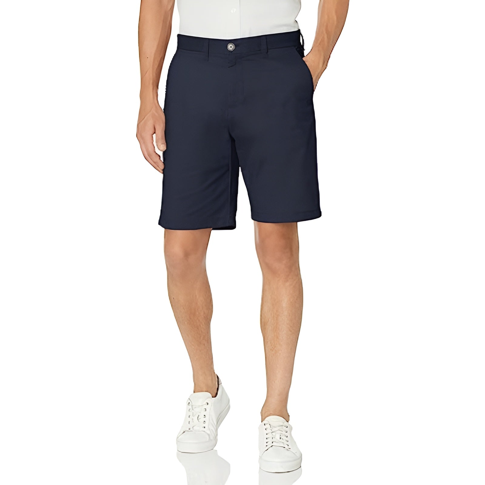 Button Closure Zip Fly Shorts-Waves And Trunks