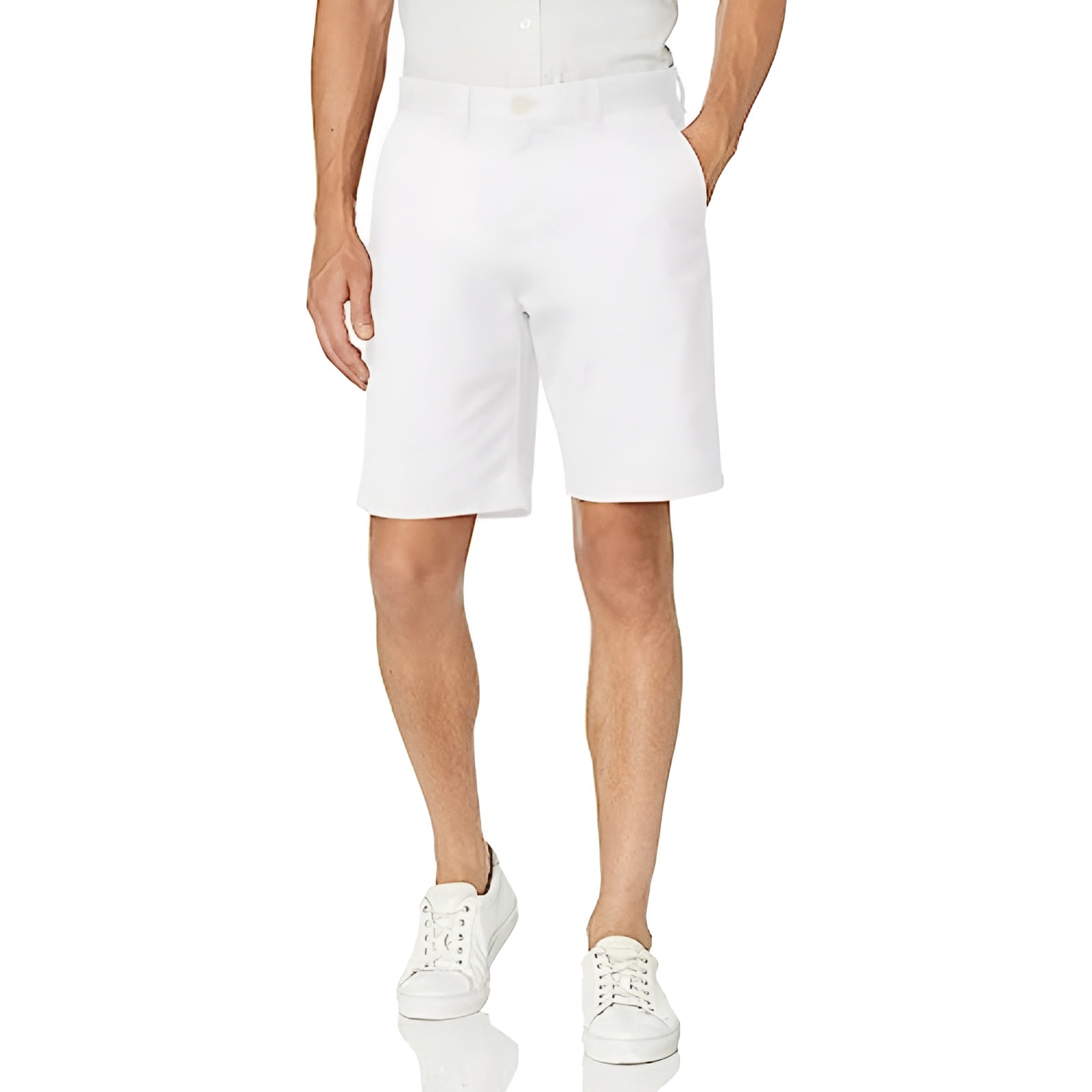 Button Closure Zip Fly Shorts-Waves And Trunks