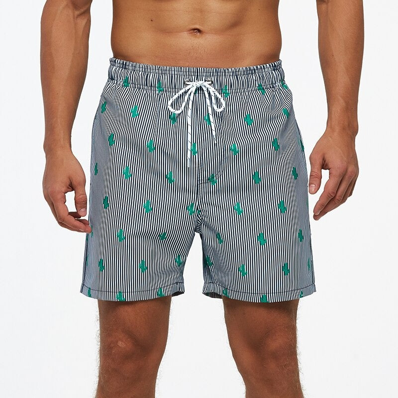 Men's Cactus Quick Dry Swim Shorts-Waves And Trunks