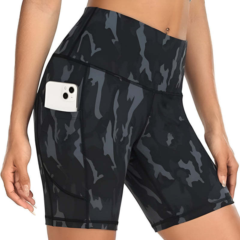 Camo Athletic Shorts – High Waist and Multi Pocket Design-Waves And Trunks